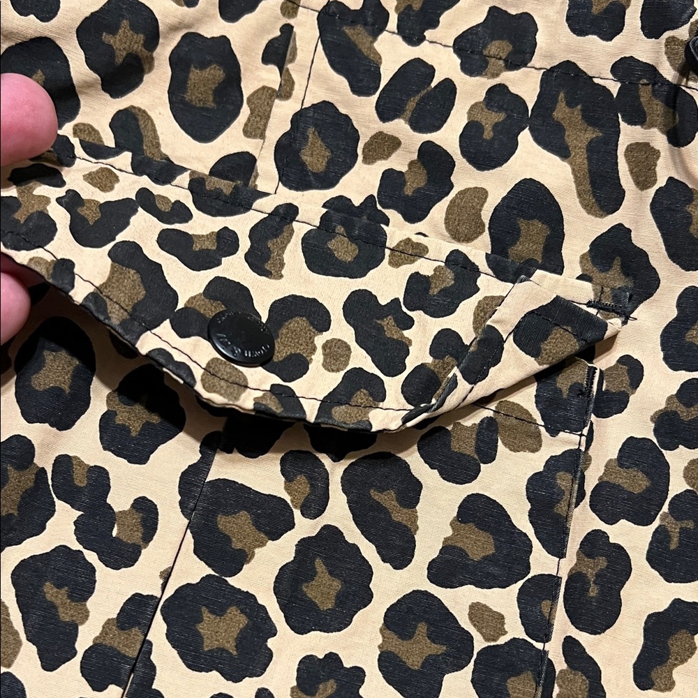 Leopard Print Rain Jacket with Hood - Picture 2 of 8